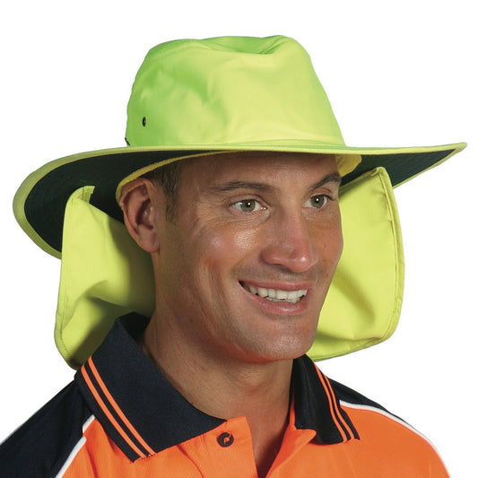 DNC hivis hat with flap H055