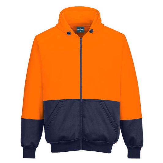 B327 - Hi-Vis Contrast Zipped Class D Hoodie