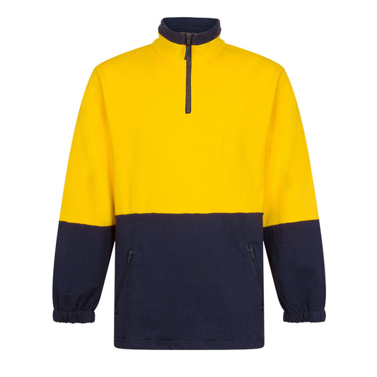 MF515 - Hi-Vis Contrast 1/4 Zip Class D Brush Fleece