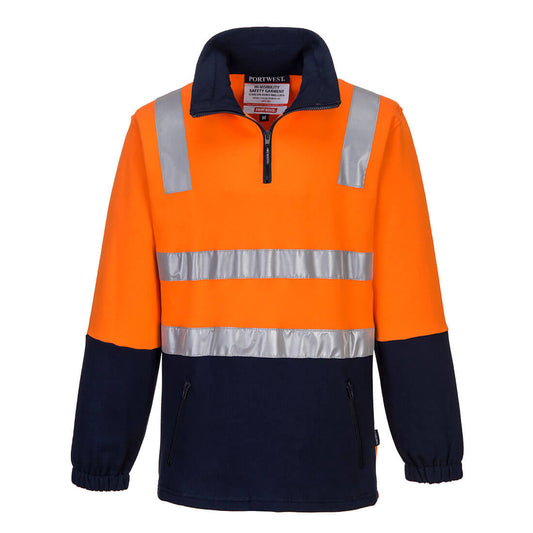 MF615 - Hi-Vis Contrast 1/4 Zip Brush Fleece