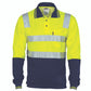 DNC Cotton Back HiVis Two Tone Polo Shirt with CSR R/ Tape - L/S 3818