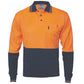 DNC Cotton Back HiVis Two Tone Fluoro Polo - Long Sleeve 3816