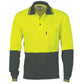DNC Cotton Back HiVis Two Tone Fluoro Polo - Long Sleeve 3816