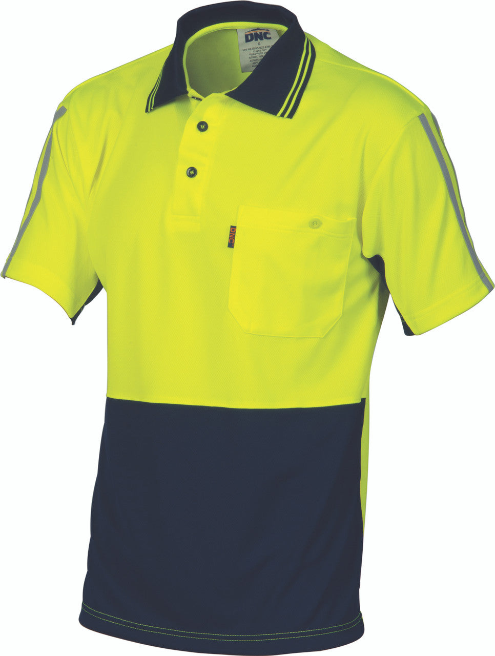 DNC HiVis Cool-Breathe Stripe Polo - Short Sleeve 3755