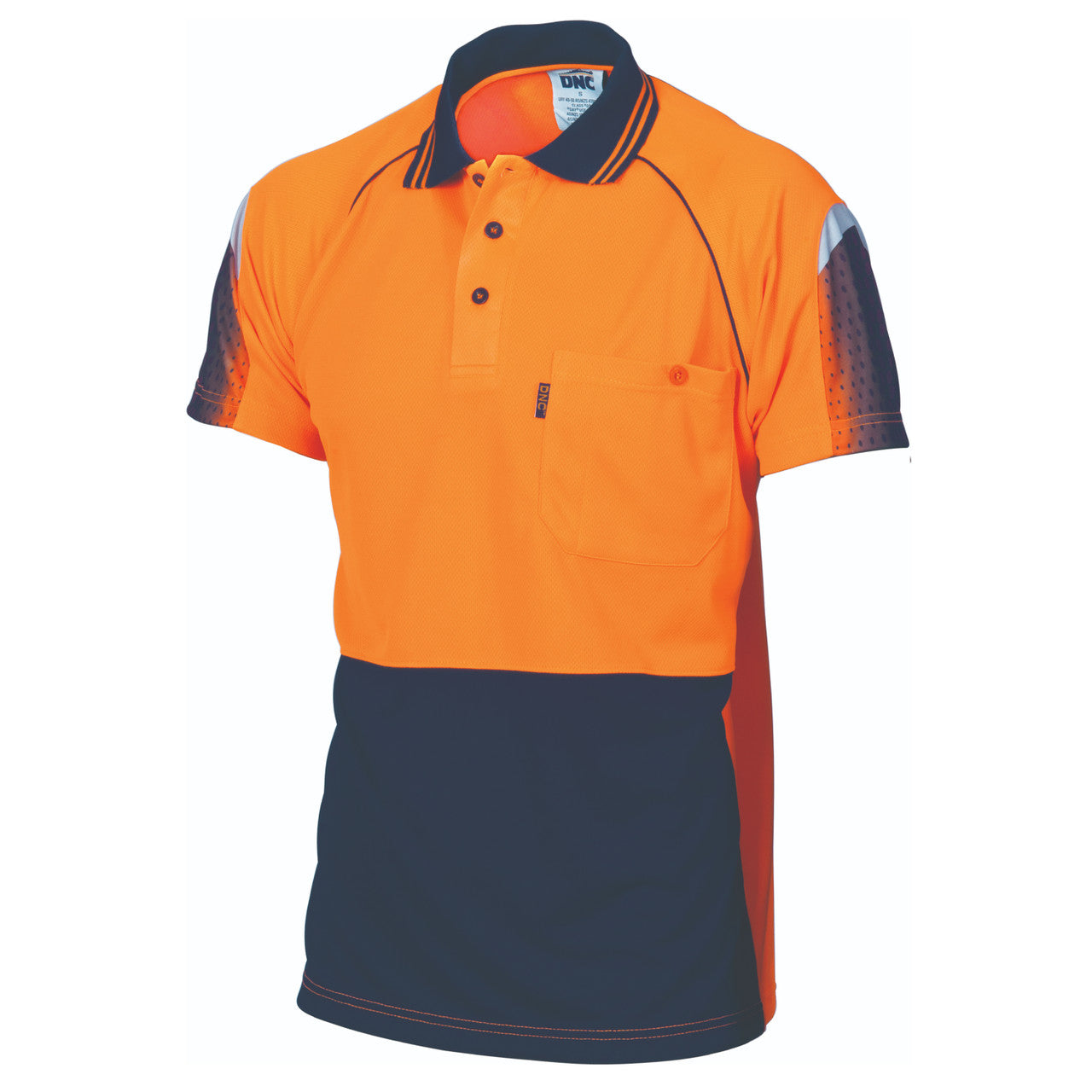 DNC HiVis Cool-Breathe Printed Stripe Polo - Short Sleeve 3752