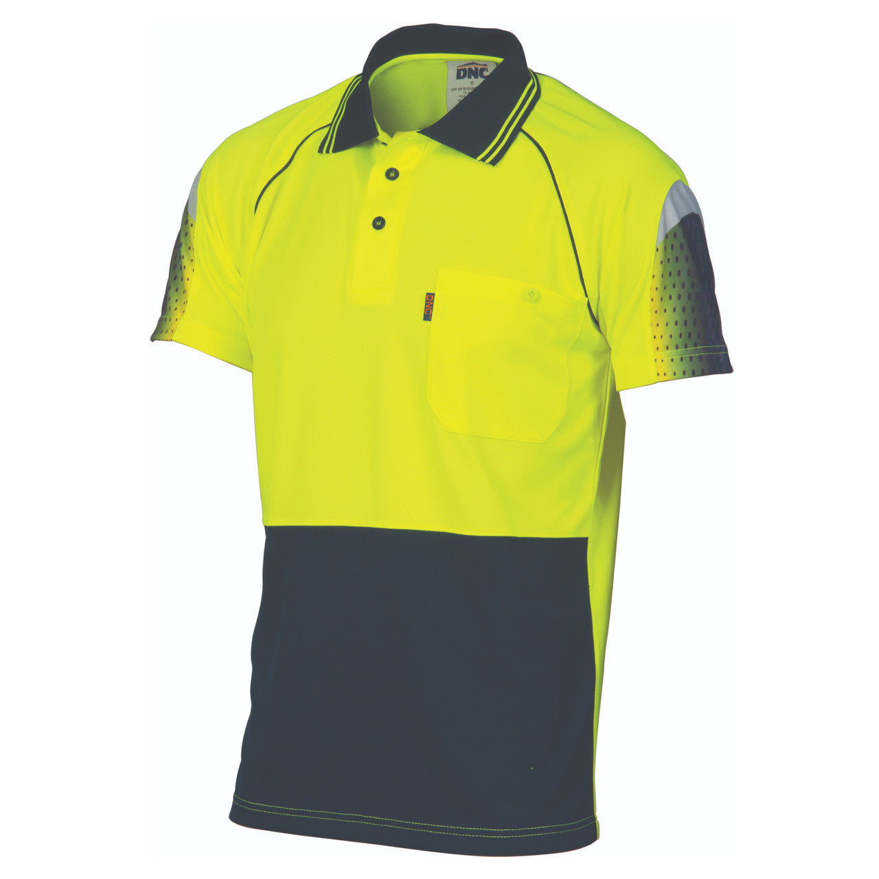 DNC HiVis Cool-Breathe Printed Stripe Polo - Short Sleeve 3752