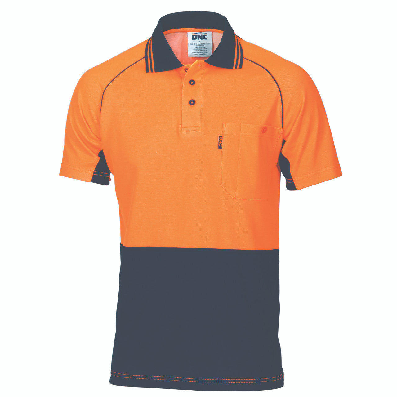 DNC HiVis Cotton Backed Cool-Breeze Contrast Polo - Short Sleeve 3719