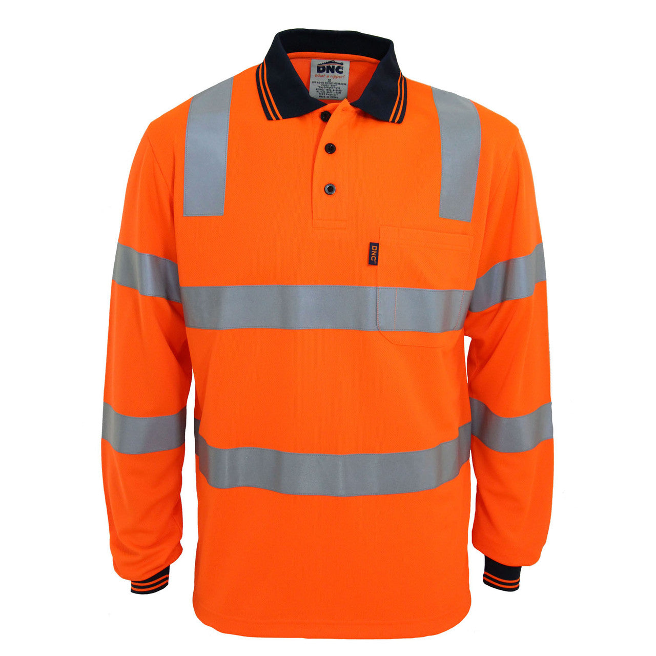 DNC HiVis Biomotion Tapped Polo L/S 3713