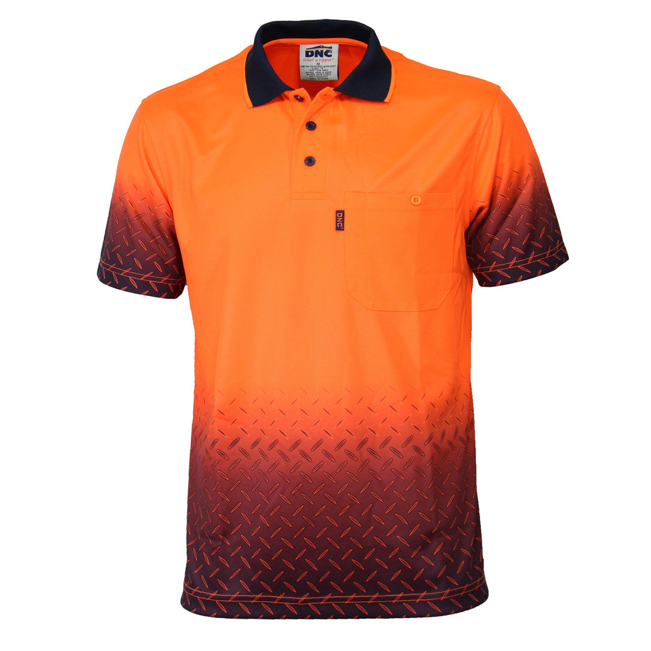 DNC HiVis Sublimated Diamond Plate Polo 3552