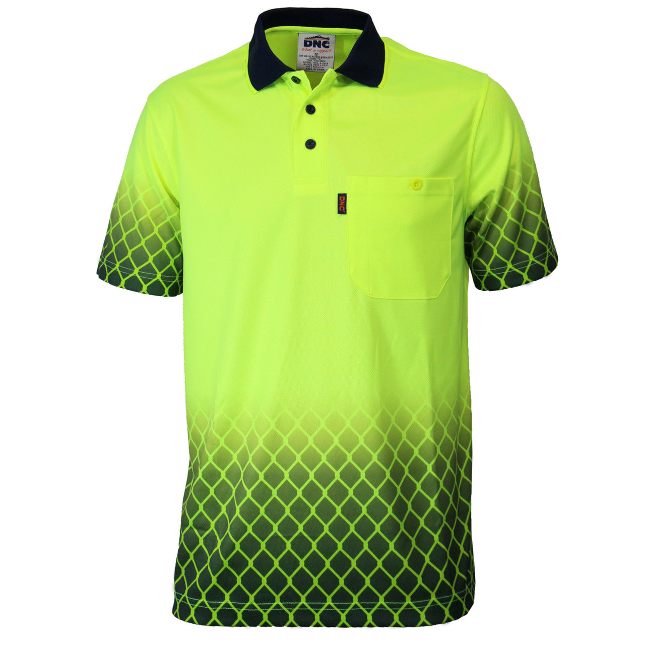 DNC HiVis Sublimated Metal Mesh Polo 3551