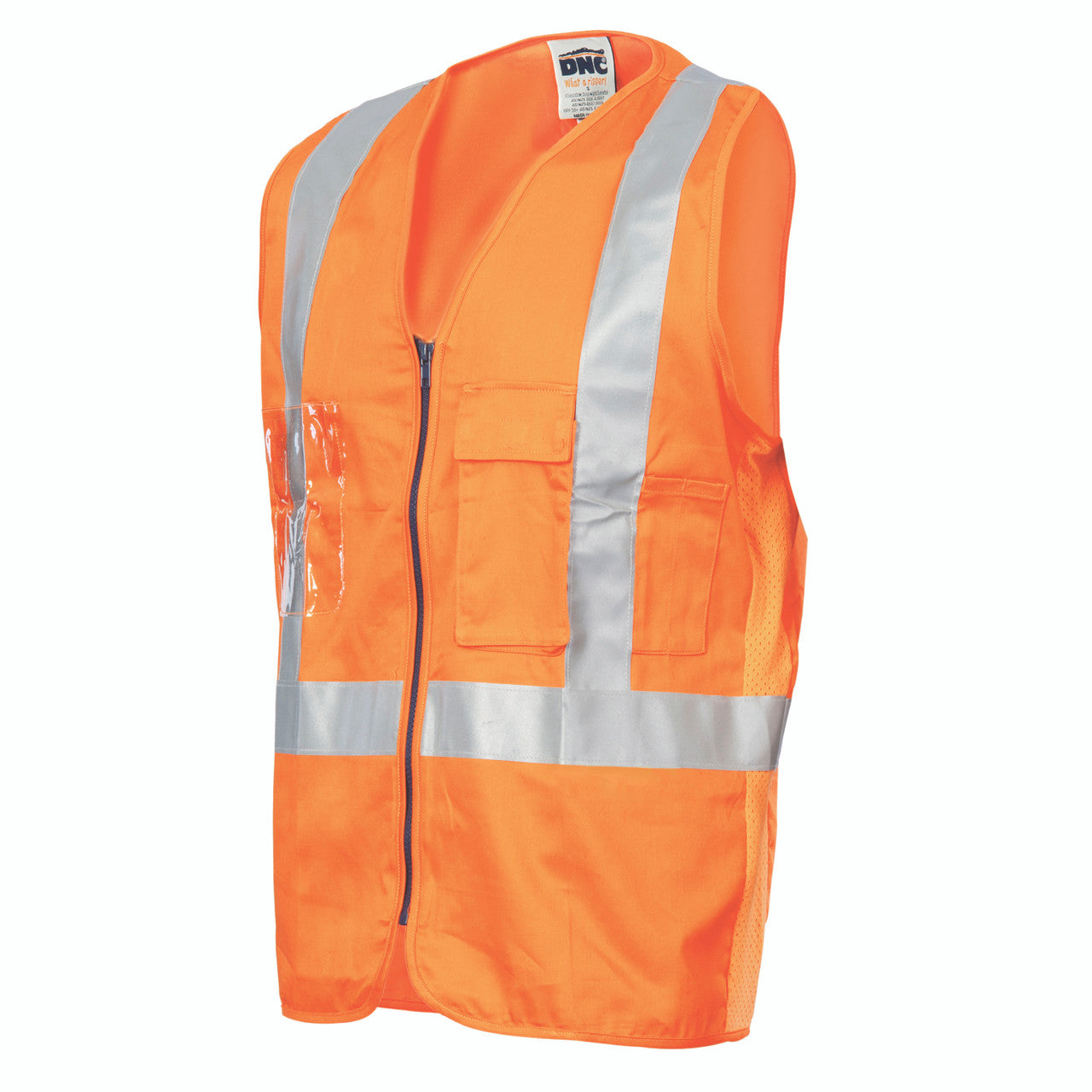DNC Day/Night Cross Back Cotton Safety Vests with CSR R/Tape 3810