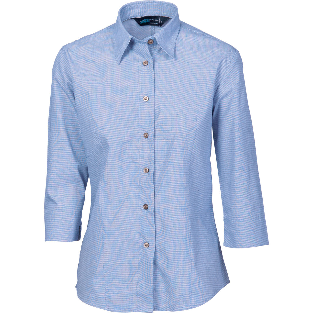 DNC Ladies Classic Mini (Check) Houndstooth B.Sh irt 3/4 sleeve 4254