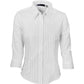 DNC Ladies Stretch Yarn Dyed Contrast Stripe Sh irts - 3/4 Sleeve 4234