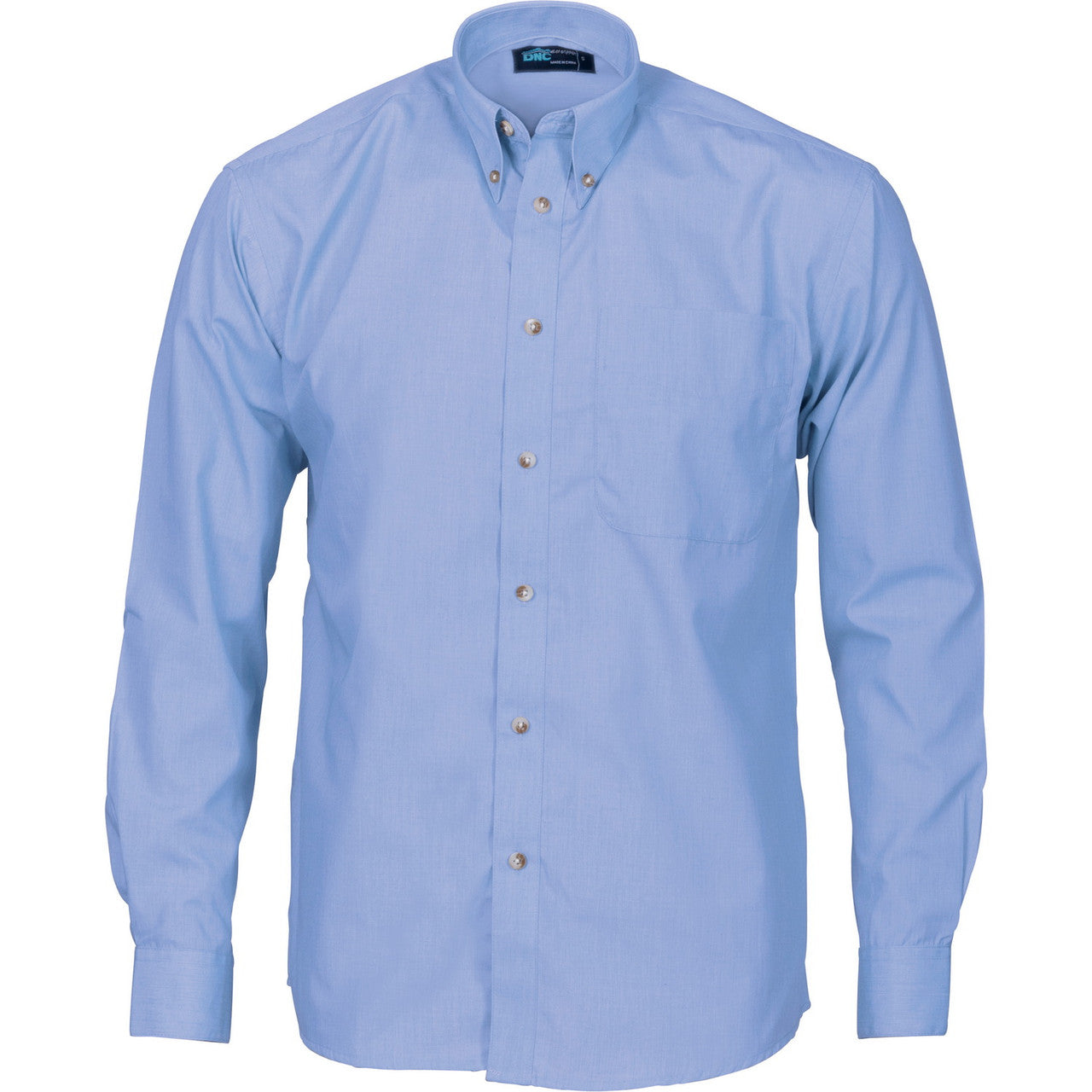 DNC Polyester Cotton Chambray Business Shirt - Long Sleeve 4122