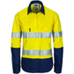 DNC Ladies HiVis Two Tone Cool-Breeze Cott on Sh irt with 3M R/Tape - Long sleeve 3986