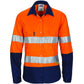 DNC Ladies HiVis Two Tone Cool-Breeze Cott on Sh irt with 3M R/Tape - Long sleeve 3986