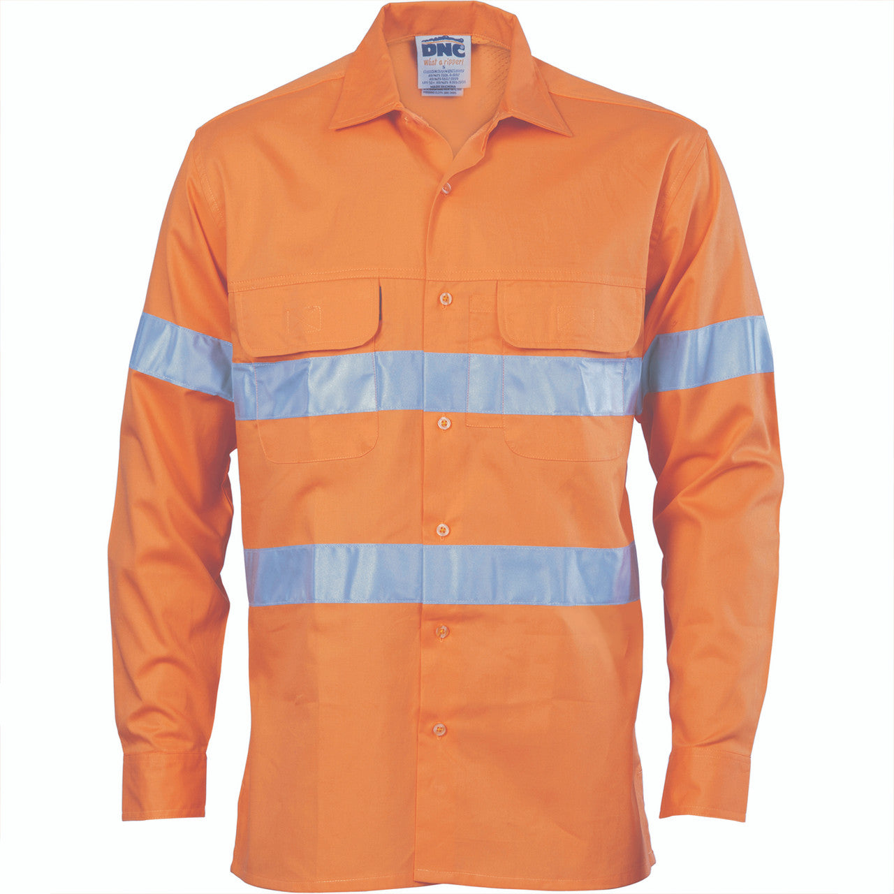 DNC HiVis 3 Way Cool-Breeze Cotton Shirt with 3M R/Tape - Long sleeve 3947