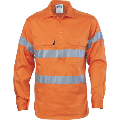 DNC HiVis Cool-Breeze Close Front Cotton Shirt with Generic R/Tape 3945