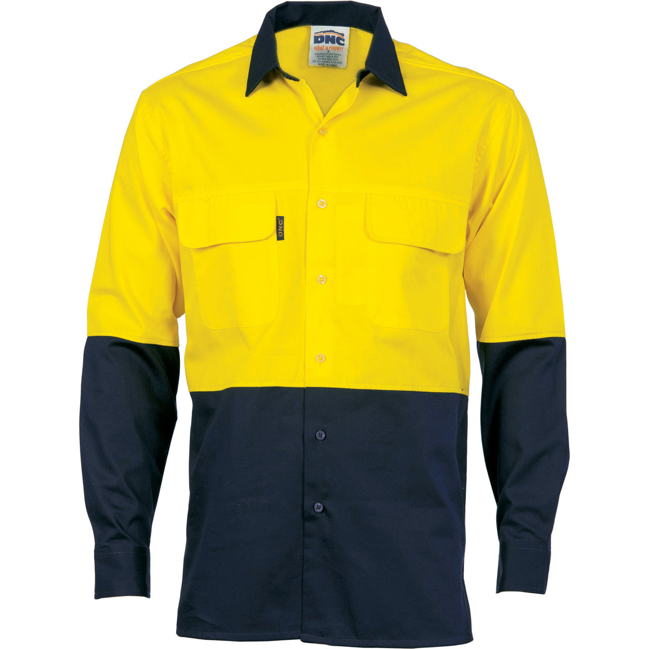 DNC HiVis 3 Way Cool-Breeze Cotton Shirt - Long sleeve 3938