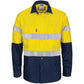 DNC HiVis R/W Cool-Breeze T2 Vertical Vented Cotton Shirt with Gusset Sleeves, Generic R/Tape - Long Sle 3782