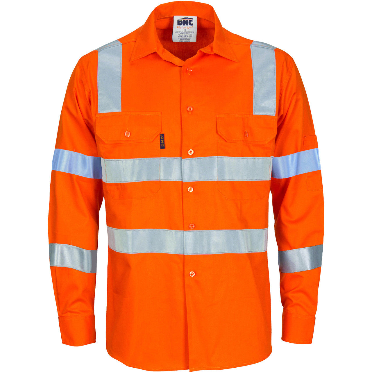 DNC HIVIS D/N L/W COTTON SHIRT 3743