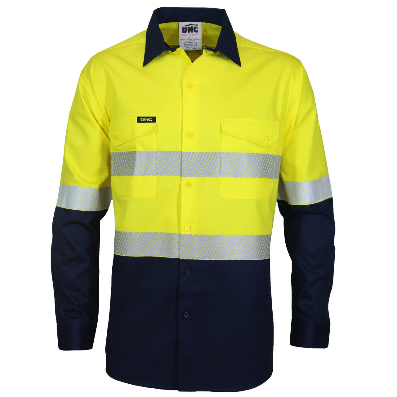 DNC HiVis 2 Tone Segment Taped Coolight Shirt 3648