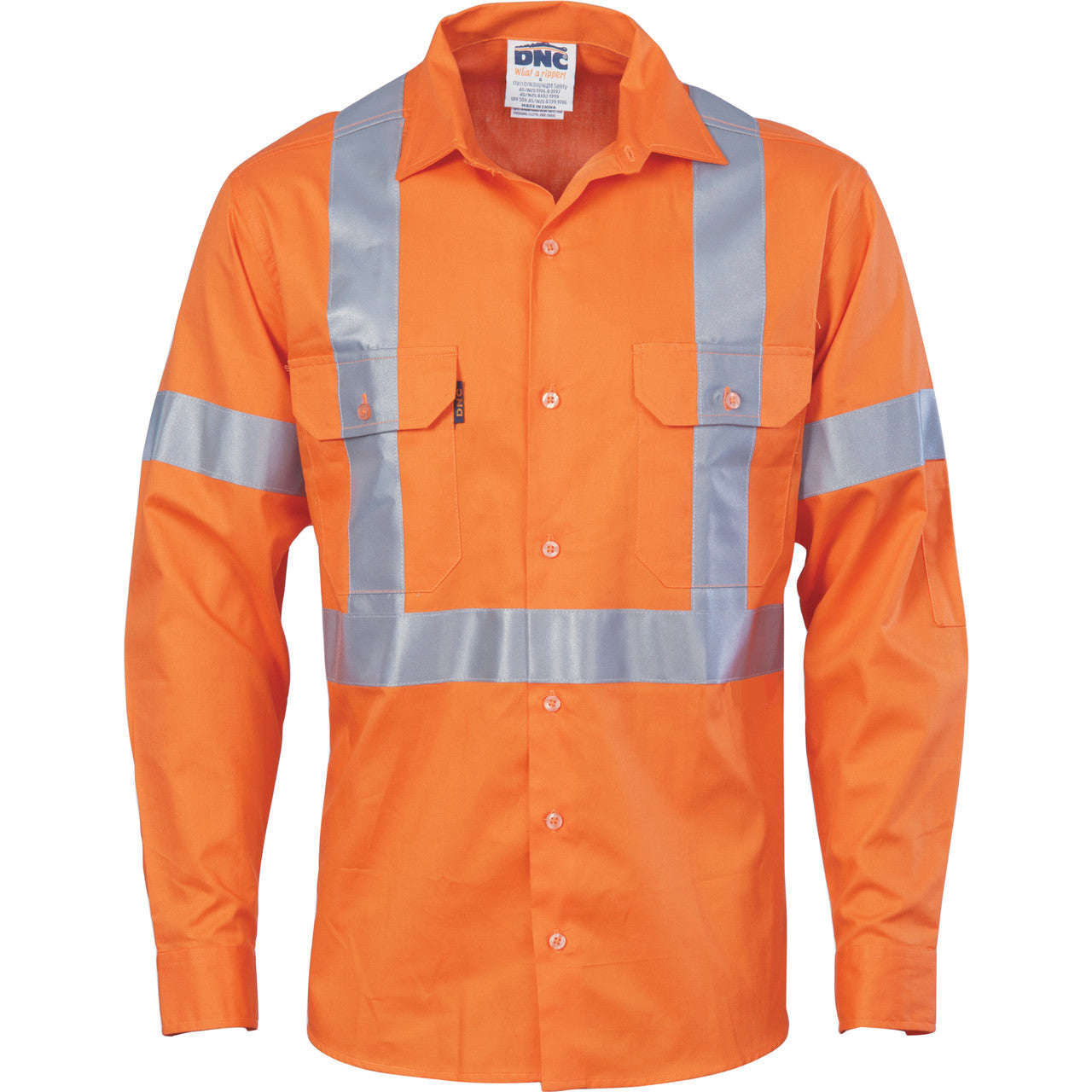 DNC Hi-Vis 3 way vented "X" back & Biomotion taped shirt 3545