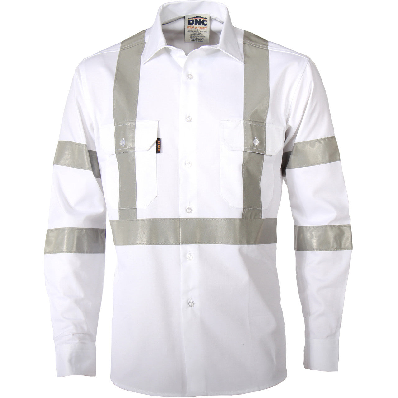 DNC RTA NIGHT WORKER WHITE SHIRT WITH CSR R/TAPE