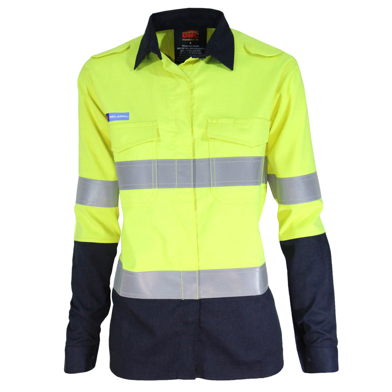 DNC LADIES INHERENT FR PPE2 2 TONE D/N SHIRT 3457