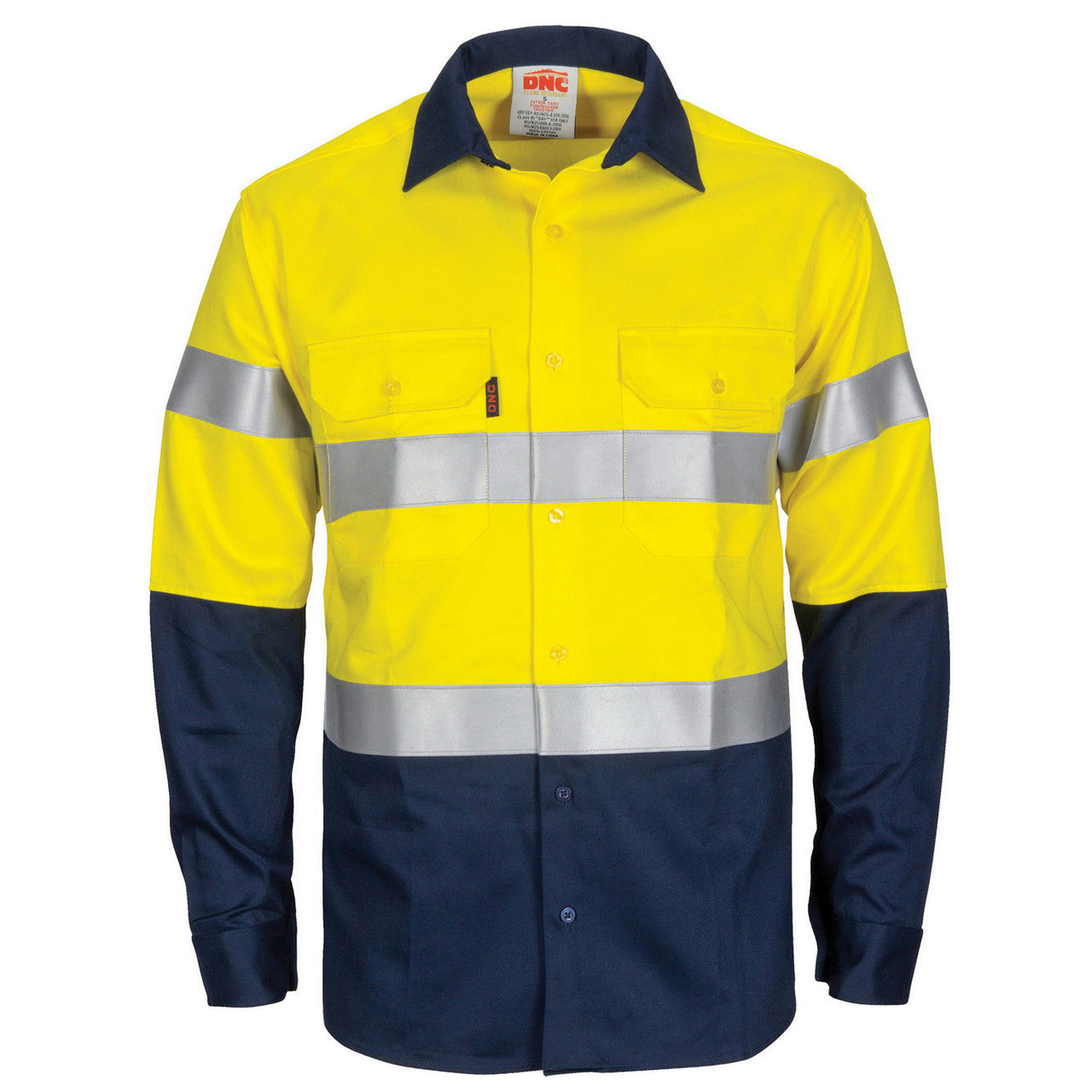 DNC Paton Saint Flame Retardant 2 Tone Cotton Shirt with 3M F/R Tape - L/S 3409