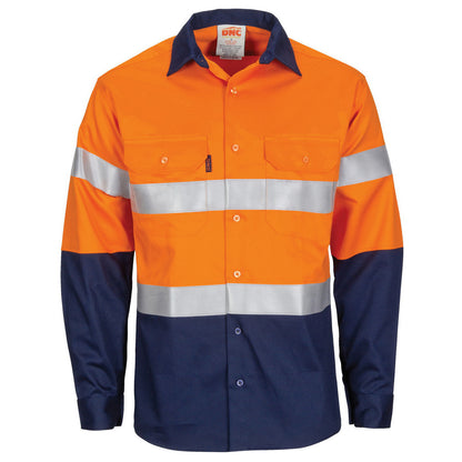 DNC Paton Saint Flame Retardant 2 Tone Cotton Shirt with 3M F/R Tape - L/S 3409