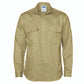 DNC Close Front Cotton Drill Shirt - Long Sleeve 3204