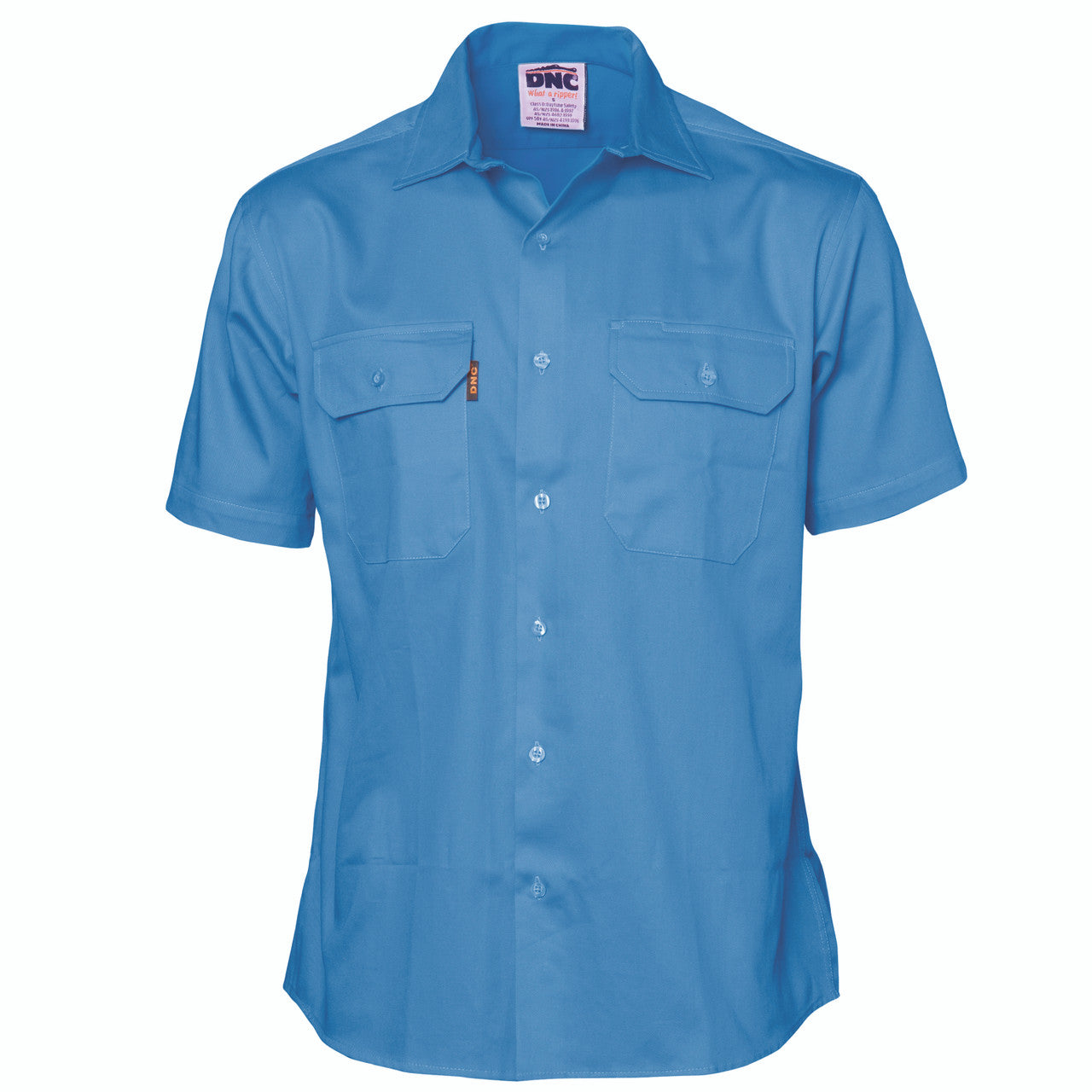 DNS Cotton Drill Work Shirt - Short Sleeve