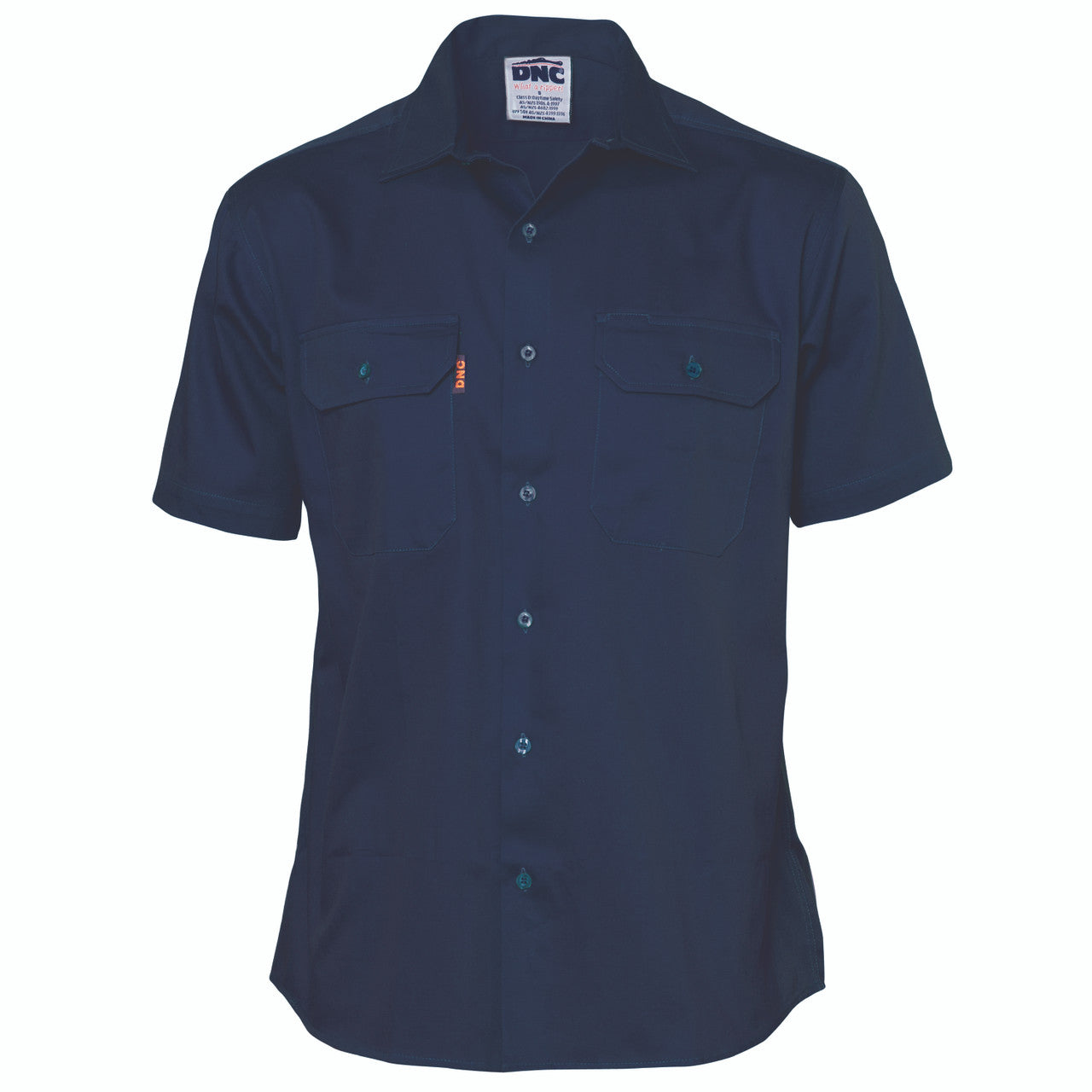 DNS Cotton Drill Work Shirt - Short Sleeve