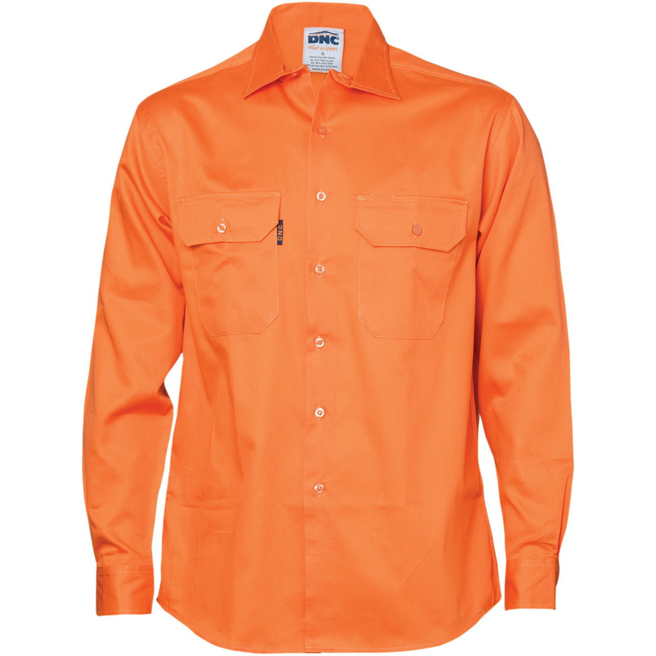 DNC Cotton Drill Work Shirt - Long Sleeve 3202