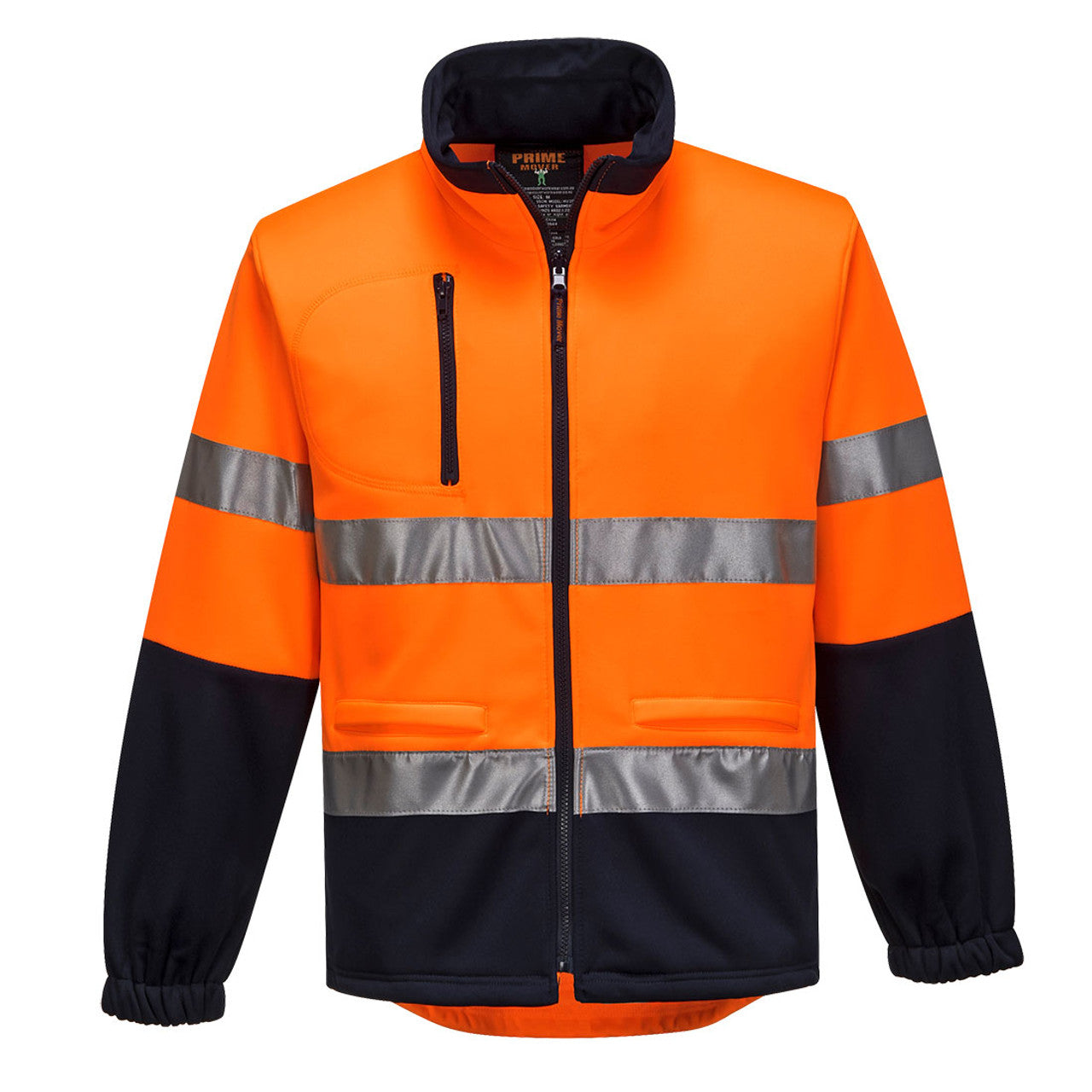 MA315 - Hi-Vis Water Repellent Contrast Zipped Brush Fleece