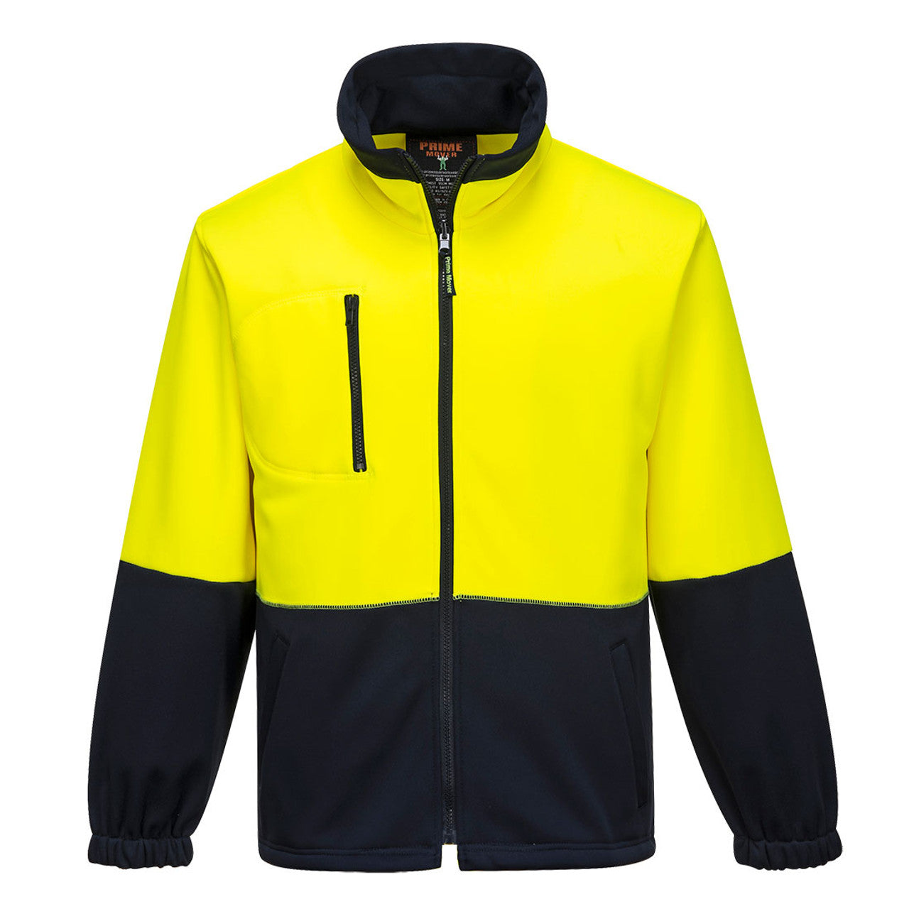 MH315 - Hi-Vis Water Repellent Contrast Zipped Class D Brush Fleece