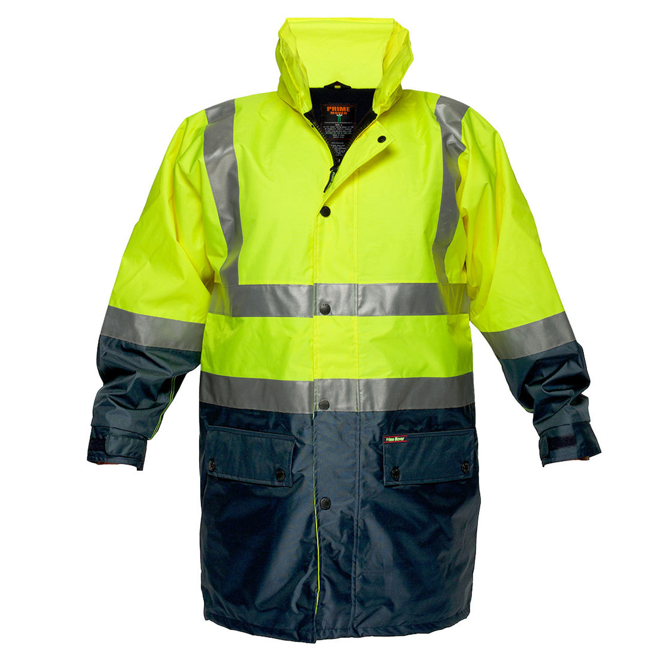 MJ208 - Hi-Vis Polar Fleece Lined Rain Jacket with Tape