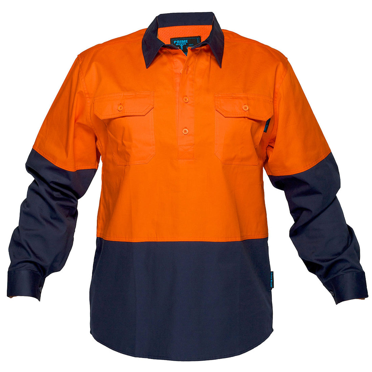 MC801 - Hi-Vis Two Tone Lightweight Long Sleeve Closed Front Shirt