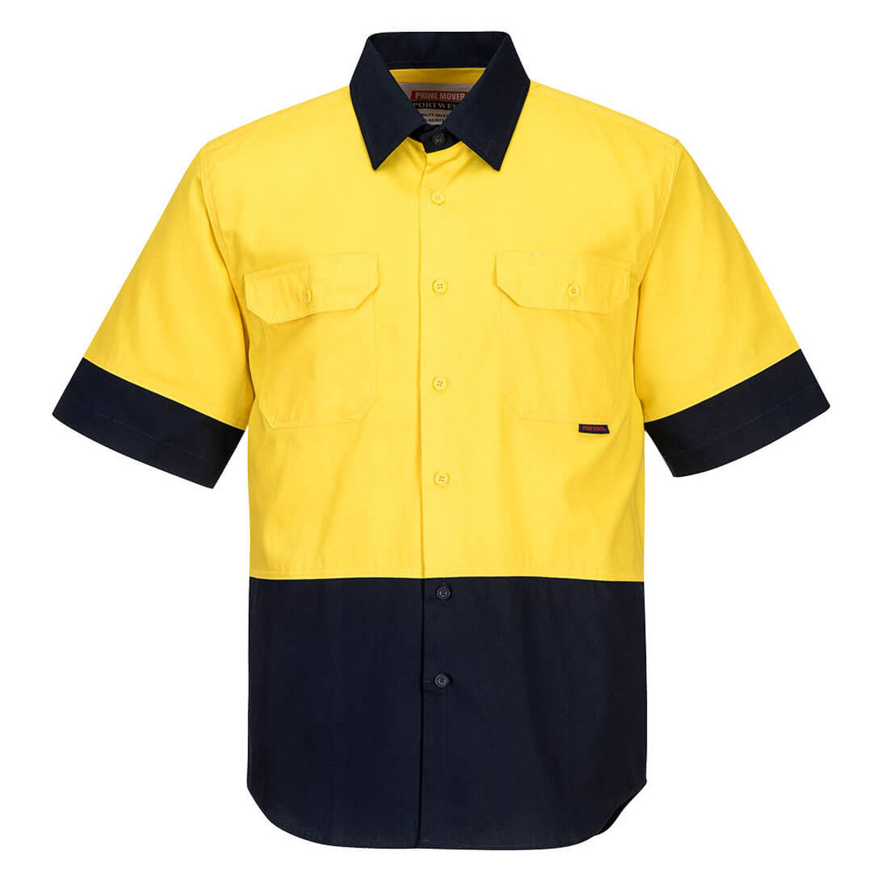 MS902 - Hi-Vis Two Tone Regular Weight Short Sleeve Shirt