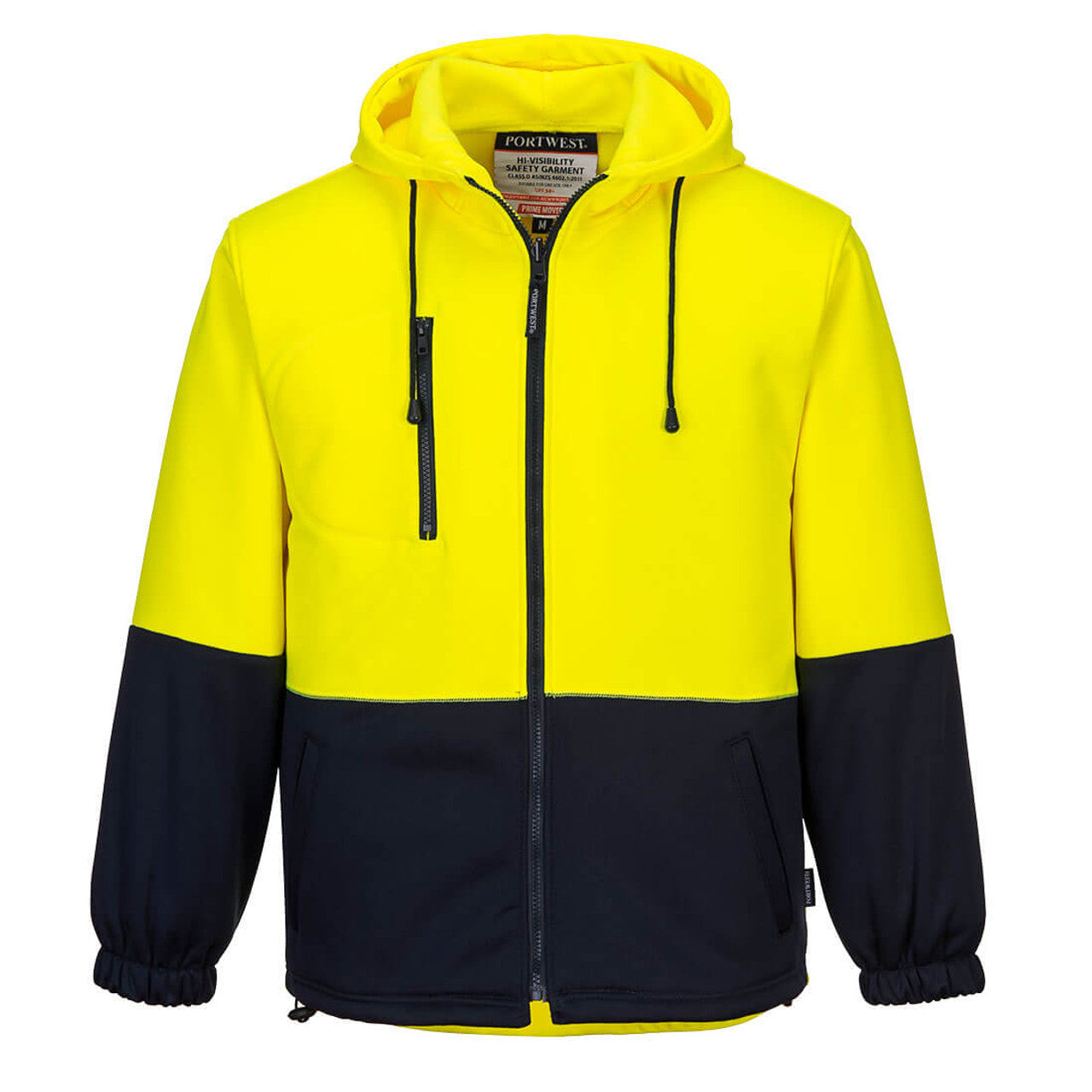 MH317 - Hi-Vis Water Repellent Contrast Zipped Class D Hoodie
