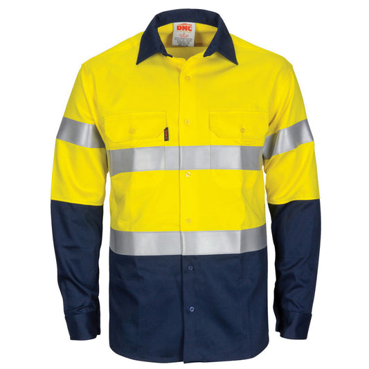 DNC Paton Saint Flame Retardant 2 Tone Cotton Shirt with 3M F/R Tape - L/S 3409