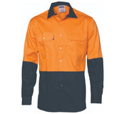 DNC HiVis Cool-Breeze Vertical Vented Cotton Shirt - Long sleeve 3732