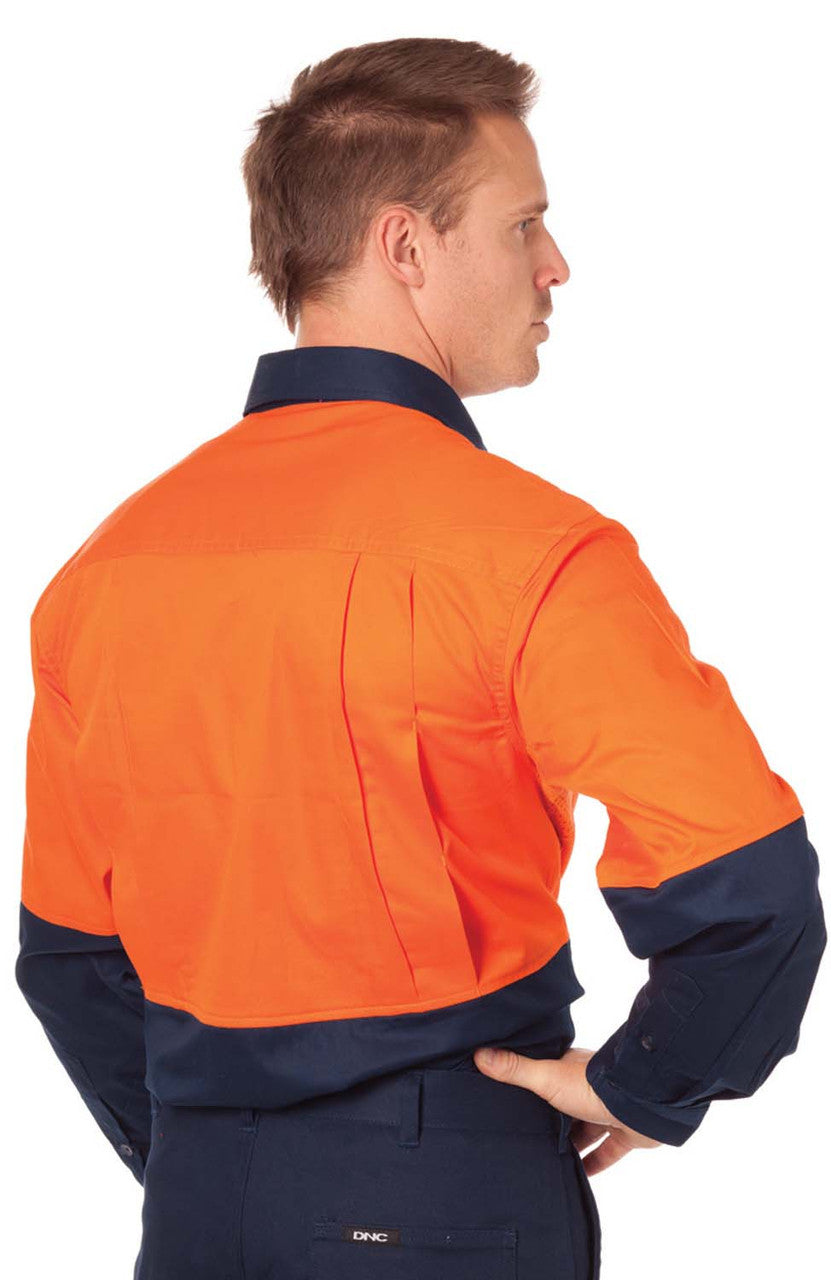 DNC HiVis Cool-Breeze Vertical Vented Cotton Shirt - Long sleeve 3732