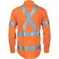 DNC HiVis Cool-Breeze Cotton Shirt with ‘X’ Back & additional 3m r/Tape on Tail - long sleeve 3746