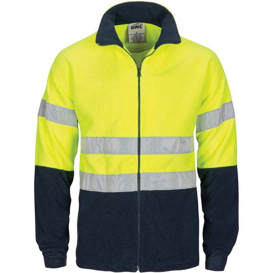 DNC HiVis two tone full zip polar fleece with generic R/Tape 3830