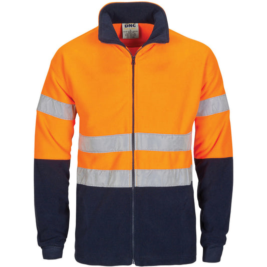 DNC HiVis two tone full zip polar fleece with generic R/Tape 3830