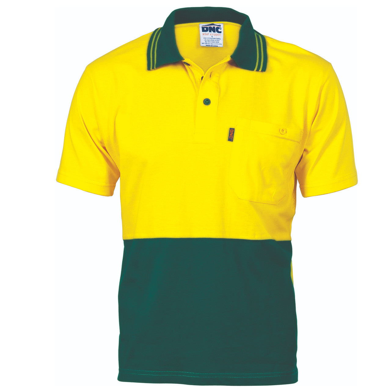 DNC HiVis Cool-Breeze Cotton Jersey Polo Shirt with Under Arm Cotton Mesh - S/S 3845