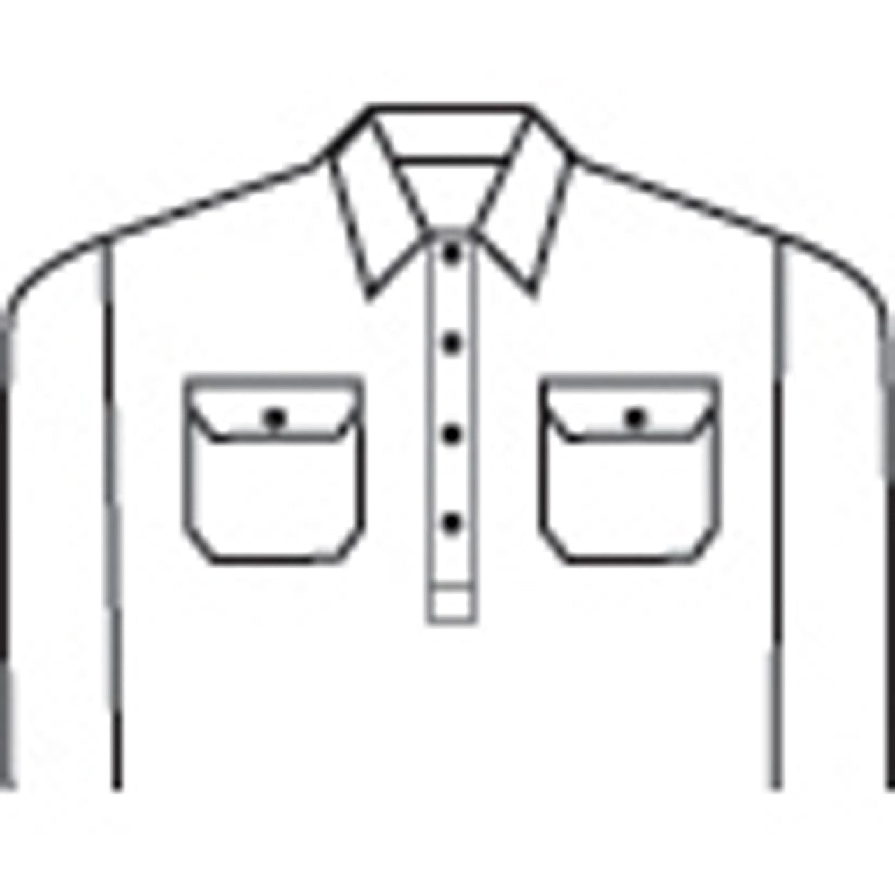 DNC HiVis Close Front Cotton Drill Shirt with 3M R/Tape 3848