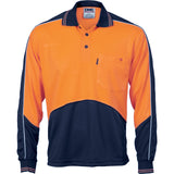 DNC HiVis Cool Breathe Panel Polo Shirt - Long Sleeve 3892